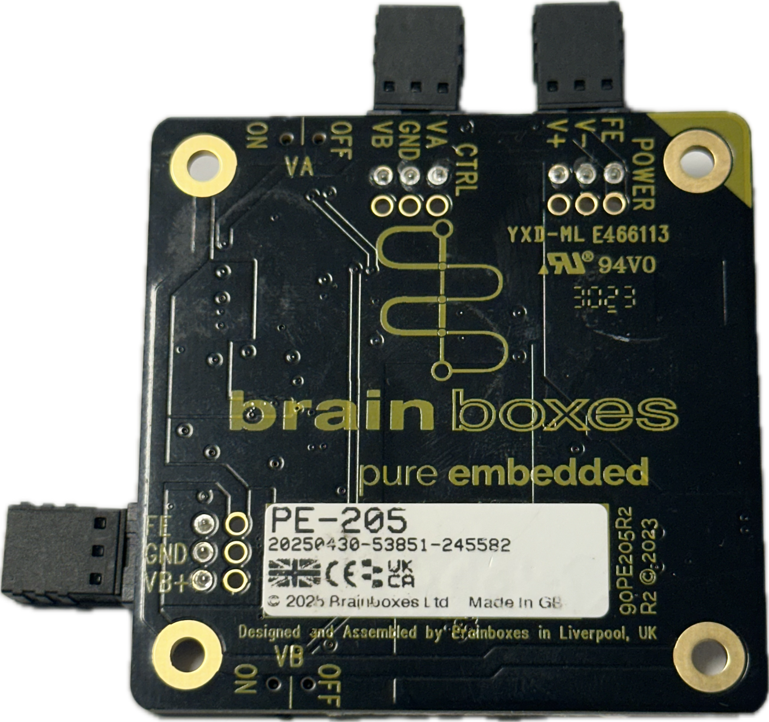 Image showing the sticker location on the PE-205 that contains the serial number